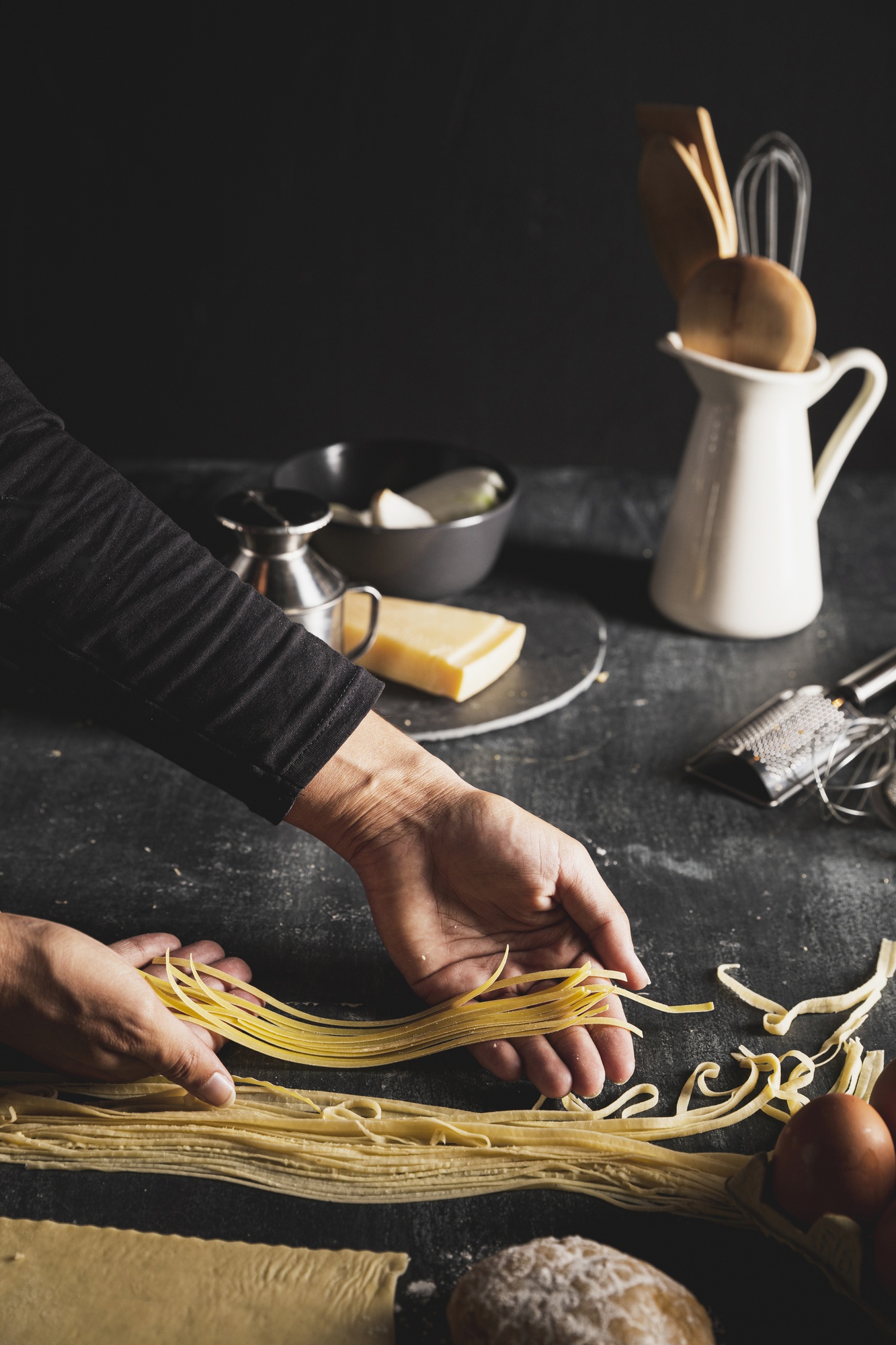 Preparazione di pasta fatta a mano
